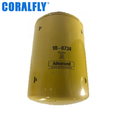 Vuelta en la celulosa del filtro de aceite de 1R0734 Caterpillar medios