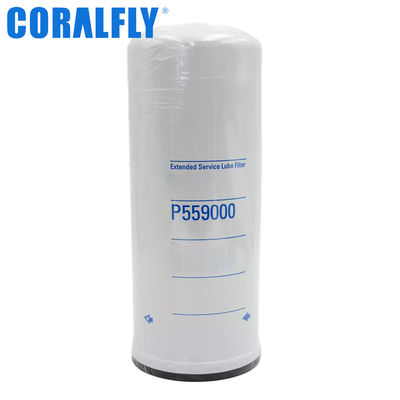 ISO9001 Filtro de aceite P559000 Referencia cruzada para CORALFLY