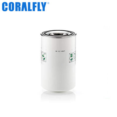 Filtro de aceite del motor diesel W13145 del ISO 4548-12 100psi
