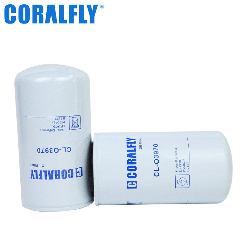 Vuelta del lubricante del filtro de aceite de los motores LF3970 Fleetguard de Cummins - en la cruz Feference CORALFLY de Fleetguard