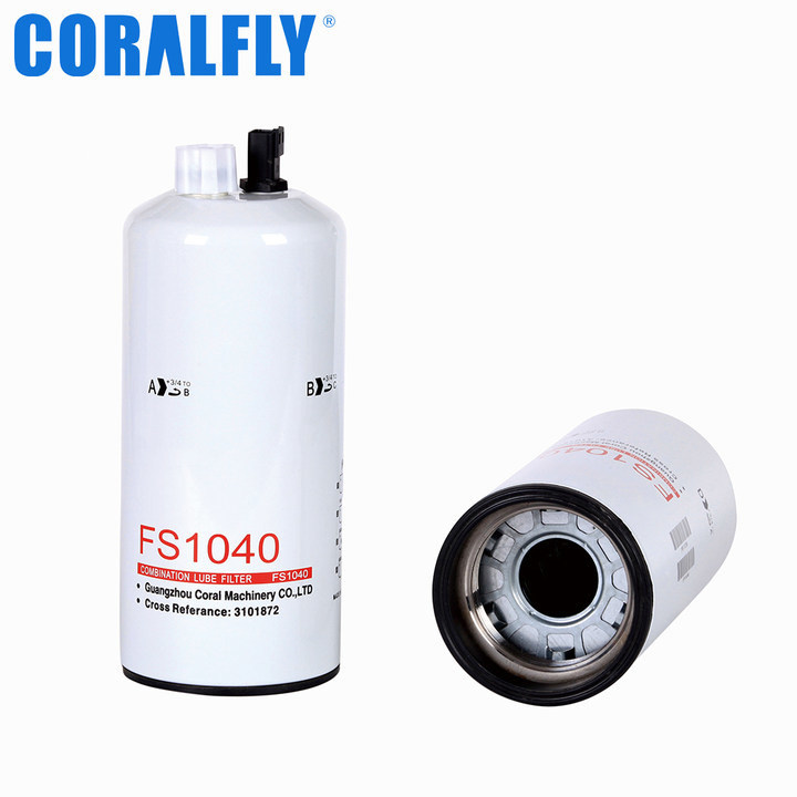 Filtro del separador de agua del combustible de Fleetguard FS1040