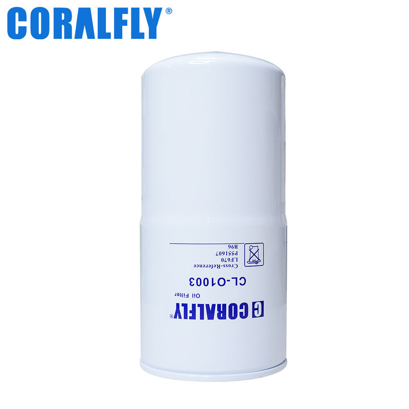Filtro del líquido refrigerador del filtro de aceite de lubricante del flujo completo Lf670 Fleetguard 21 micrones