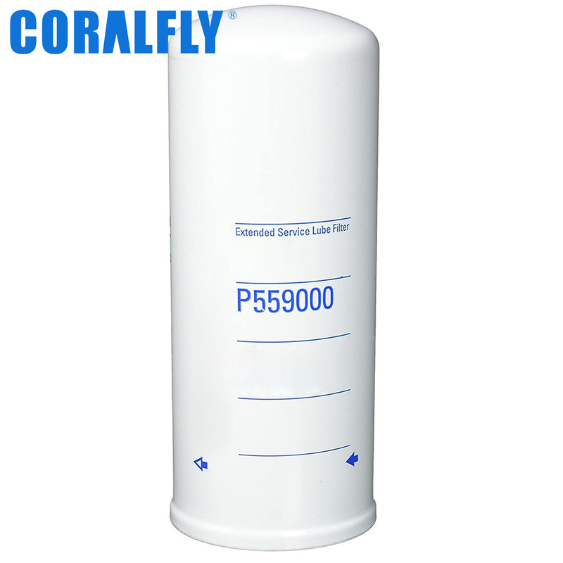 ISO9001 Filtro de aceite P559000 Referencia cruzada para CORALFLY