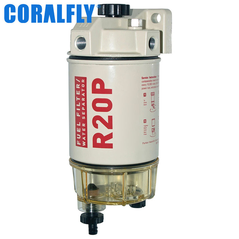 Vuelta del filtro de combustible del tamaño estándar R20p Racor encendido con el hilo del cuenco