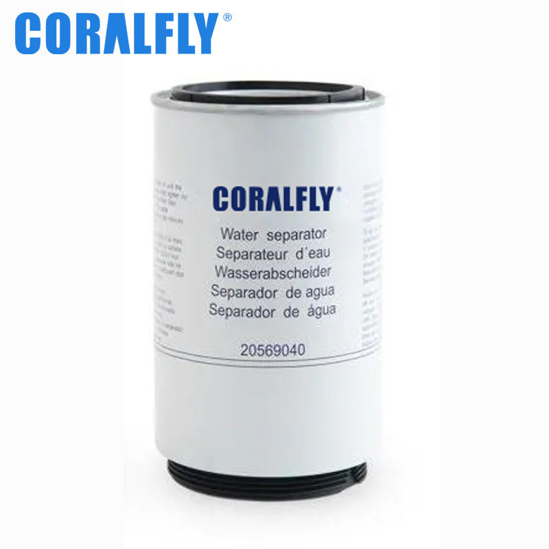 Filtro del separador de agua del combustible del excavador 20569040 de CORALFLY