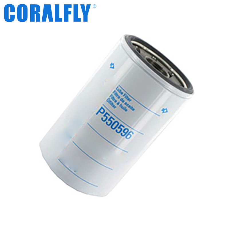 ISO9001 Filtro de aceite P550596 para el motor CORALFLY