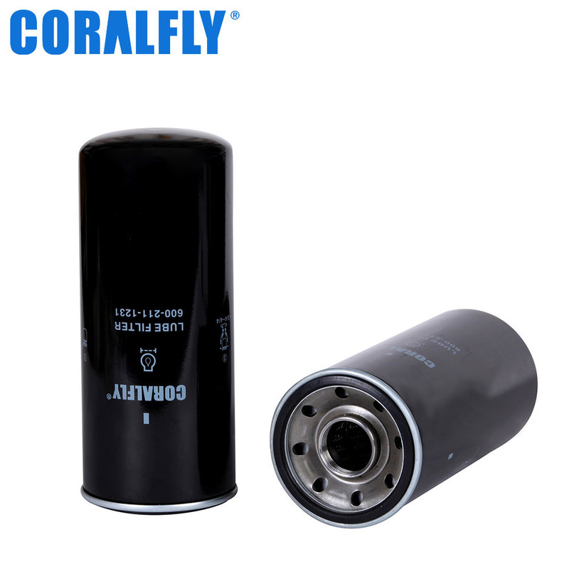 21 micrones 600 211 1231 filtros de aceite de KOMATSU para CUMMINS 3313279