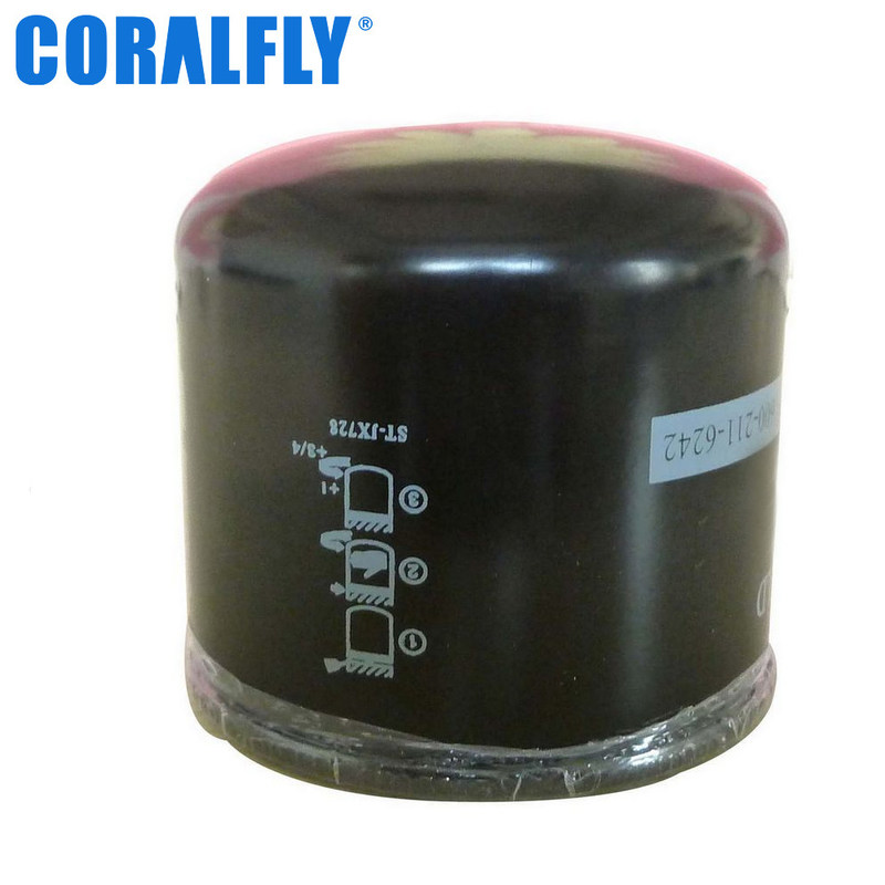 Eficacia el 99% filtro de aceite de 600 211 6242 KOMATSU 75psi